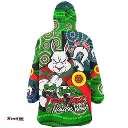 South Sydney Rabbitohs Custom Snug Hoodie - Rabbitohs Bunnies Naidoc Week For Our Elders With Dot Bunnies Sport Style Oodie
