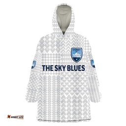 custom personalised sydney the sky blues wearable blanket hoodie soccer club original style white