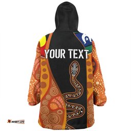Australia Aboriginal Custom Snug Hoodie - Indigenous Rainbow Serpent Inspired Snug Hoodie