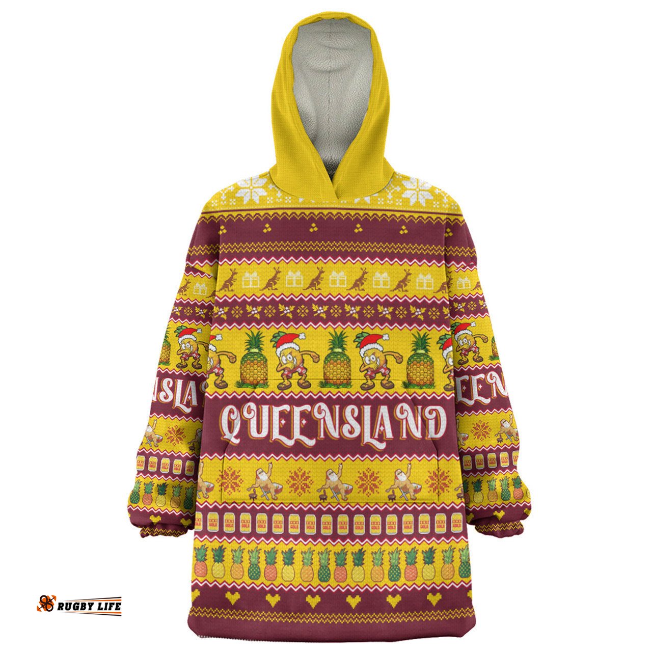 Queensland Big Things Christmas Custom Snug Hoodie - The Big Pineapple Snug Hoodie
