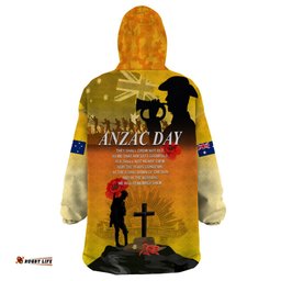 australia anzac day wearable blanket hoodie gallipoli lest we forget lt03