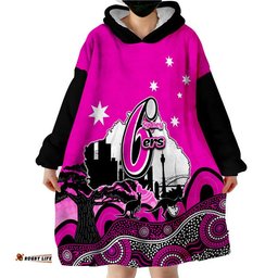 custom personalised and number happy australia day sydney sixers wearable blanket hoodie
