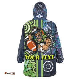raiders rugby snug hoodie custom raiders rugby ball aboriginal indigenous sport style oodie blanket
