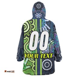 raiders rugby snug hoodie custom raiders rugby ball aboriginal indigenous sport style oodie blanket