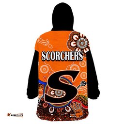 perth scorchers wearable blanket hoodie cricket indigenous aboriginal lizard version