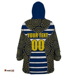nrl cowboys wearable blanket hoodie mix dot aboriginal