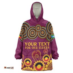 australia brisbane city naidoc wearable blanket hoodie custom brisbane city for our elders wearable blanket hoodie