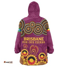 australia brisbane city naidoc wearable blanket hoodie custom brisbane city for our elders wearable blanket hoodie