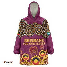 australia brisbane city naidoc wearable blanket hoodie custom brisbane city for our elders wearable blanket hoodie
