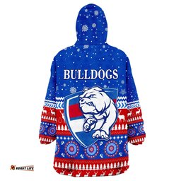 bulldogs football christmas western bulldogs wearable blanket hoodie