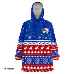 bulldogs football christmas western bulldogs wearable blanket hoodie