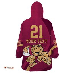 custom qld maroons cane toad wearable blanket hoodie queensland origin no1