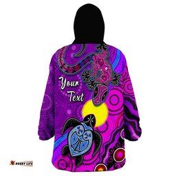 custom personalised australia lizard and turtle aboriginal art beautiful life wearable blanket hoodie