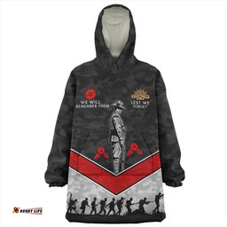 Australia Snug Hoodie Camouflage Lest We Forget