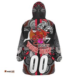 st george rugby snug hoodie custom st george rugby ball aboriginal indigenous sport style oodie blanket