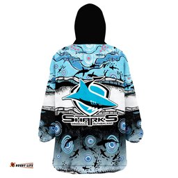 sharkies aboriginal wearable blanket hoodie