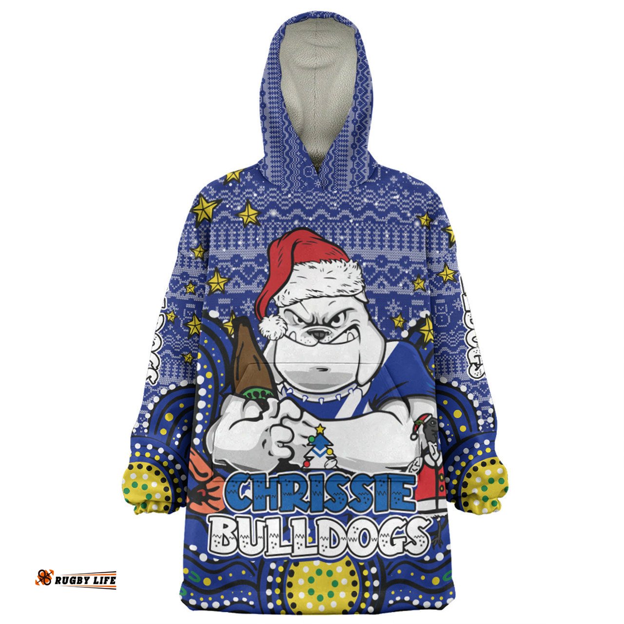 Canterbury-Bankstown Bulldogs Christmas Custom Snug Hoodie - Christmas Knit Patterns Vintage Jersey Ugly Snug Hoodie
