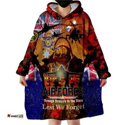 air force anzac day royal australian air force memorial wearable blanket hoodie