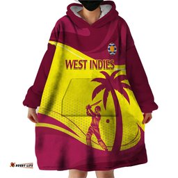 custom west indies cricket wearable blanket hoodie 2024 world cup go windies