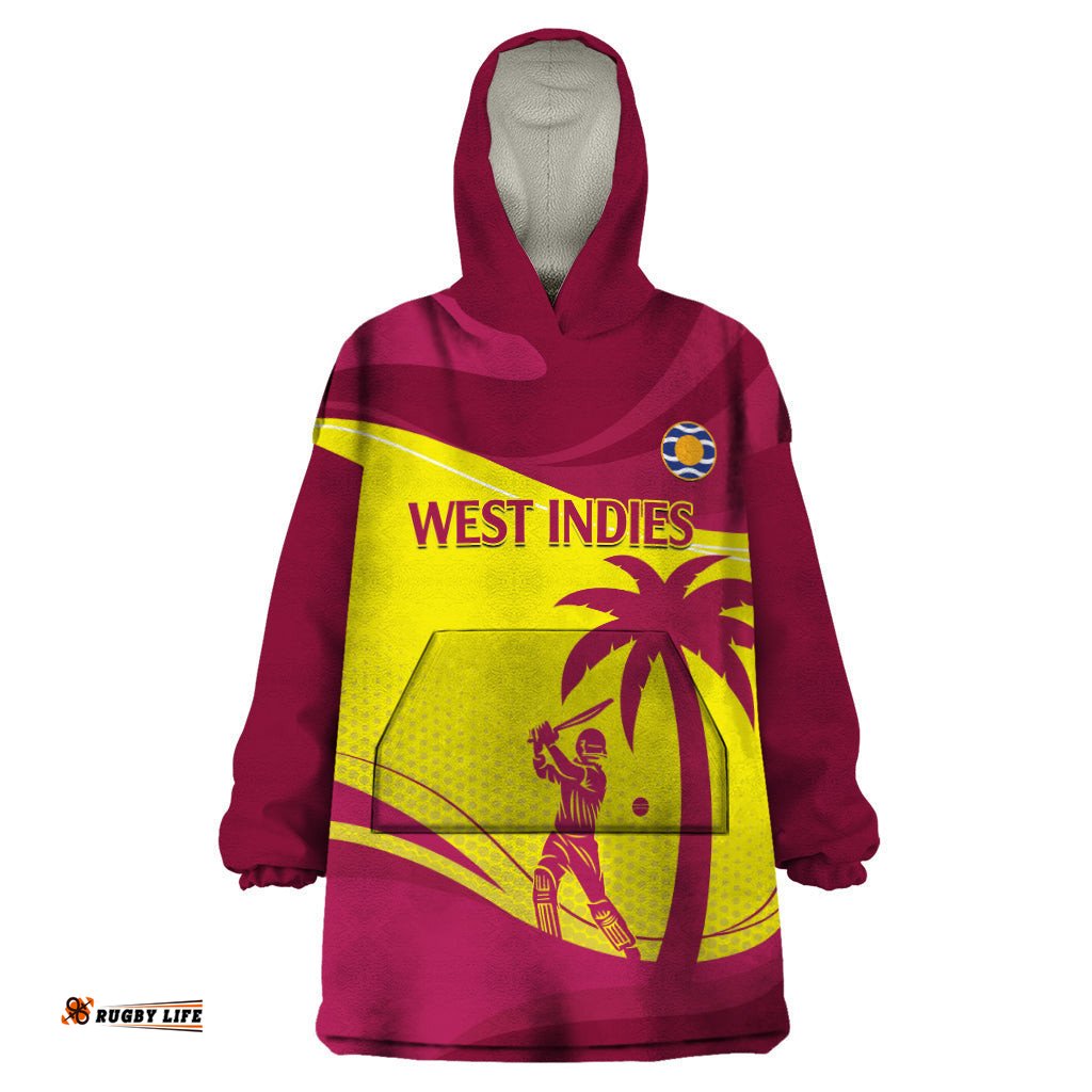 custom west indies cricket wearable blanket hoodie 2024 world cup go windies