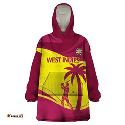 custom west indies cricket wearable blanket hoodie 2024 world cup go windies