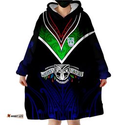 custom personalised new zealand warriors the warriors special maori silver fern style wearable blanket hoodie