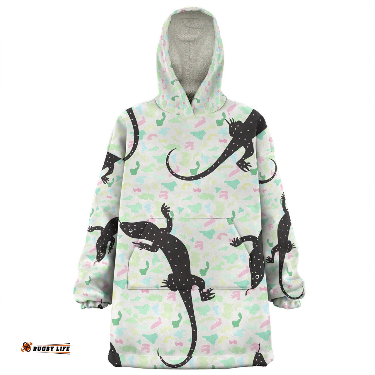 Australia Goanna Snug Hoodie - Aboriginal Goanna Dot Art Colorful Inspired Snug Hoodie