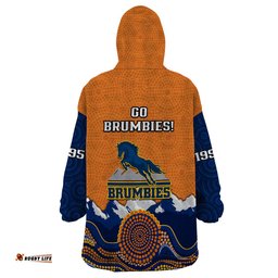 brumbies rugby 1995 super indigenous version wearable blanket hoodie