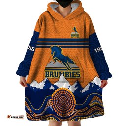 brumbies rugby 1995 super indigenous version wearable blanket hoodie