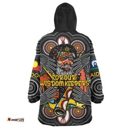 Australia NAIDOC Week Snug Hoodie - Custom For Our Elders Aboriginal Inspired Oodie Blanket