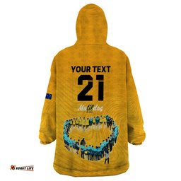 matildas til its done custom wearable blanket hoodie australia womens soccer gold style