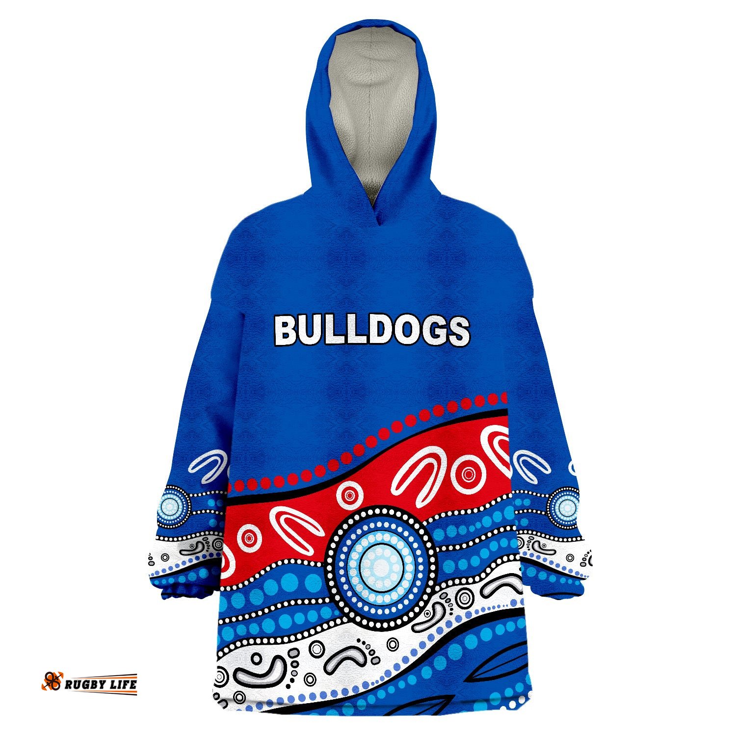 bulldogs indigenous western wearable blanket hoodie