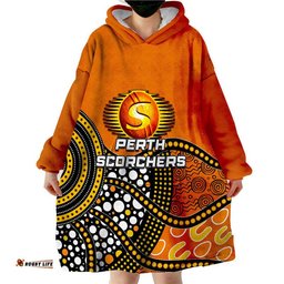 perth scorchers wearable blanket hoodie aboriginla mix patterns jersey