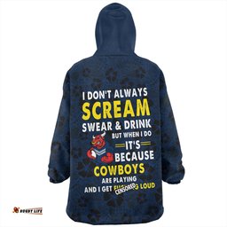North Queensland Cowboys Snug Hoodie - Scream With Tropical Patterns