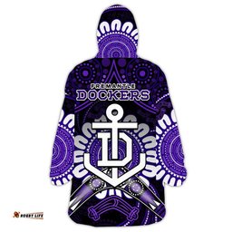dockers football wearable blanket hoodie boomerang indigenous dots