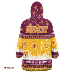 broncos rugby christmas snug hoodie custom broncos ugly christmas and aboriginal patterns wearable blanket hoodie