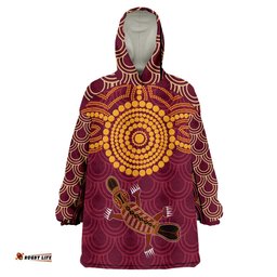aboriginal platypus wearable blanket hoodie
