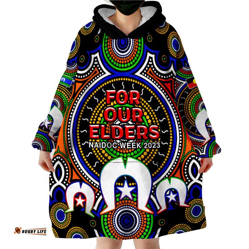 naidoc week for our elders wearable blanket hoodie