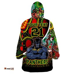 custom personalised penrith panthers strong panthers legend with special aboriginal style wearable blanket hoodie