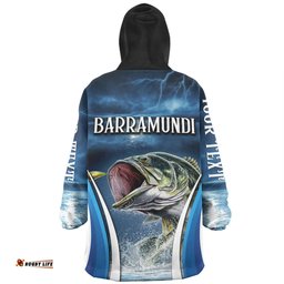 Australia Fishing Custom Snug Hoodie - Jumping Barramundi Fishing Snug Hoodie