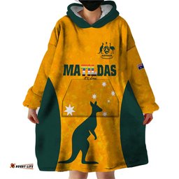 custom australia matildas pride with kangaroo wearable blanket hoodie