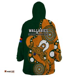 wallabies rugby naidoc wearable blanket hoodie aboriginal camouflage lest we forget
