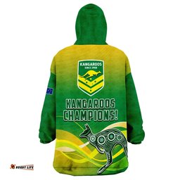 australia rugby wearable blanket hoodie champions rlwc kangaroos world cup rugby