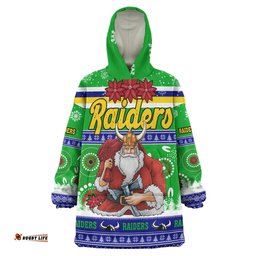 raiders rugby christmas snug hoodie custom raiders ugly christmas and aboriginal patterns wearable blanket hoodie