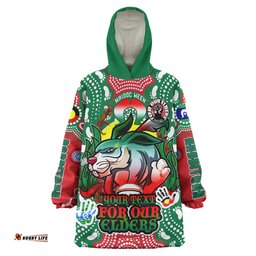 South Sydney Rabbitohs Custom Snug Hoodie - Souths Super Bunny Naidoc Week For Our Elders Aboriginal Inspired Oodie