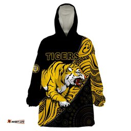 boulder city football club goldfields football indigenous tigers wearable blanket hoodie