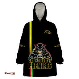 penrith panthers premiers angry panther simple style wearable blanket hoodie