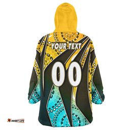 titans rugby snug hoodie custom titans rugby ball aboriginal style personalised player and number oodie blanket