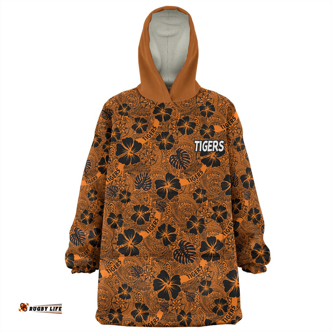 Wests Tigers Snug Hoodie - Scream With Tropical Patterns