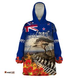 new zealand anzac day wearable blanket hoodie the lonesome pine with soldier fern lt05